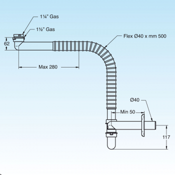 Raumsparsiphon flexibel, Behinderten