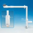 1/14" Raumsparsiphon incl. Ablaufventil, weiß